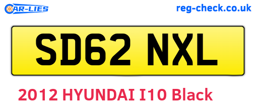 SD62NXL are the vehicle registration plates.