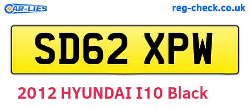 SD62XPW are the vehicle registration plates.