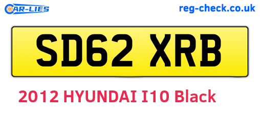 SD62XRB are the vehicle registration plates.