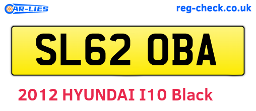 SL62OBA are the vehicle registration plates.