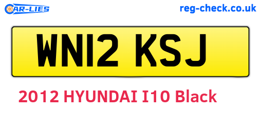 WN12KSJ are the vehicle registration plates.