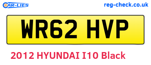 WR62HVP are the vehicle registration plates.