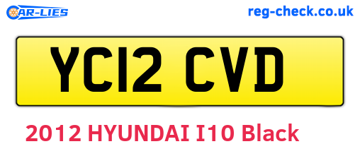 YC12CVD are the vehicle registration plates.