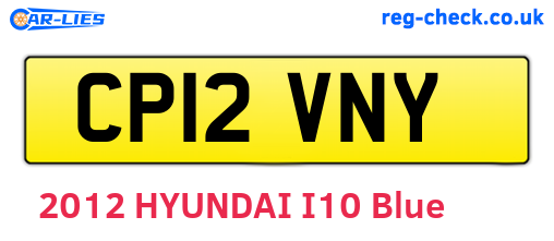 CP12VNY are the vehicle registration plates.