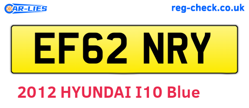EF62NRY are the vehicle registration plates.