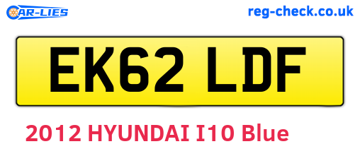 EK62LDF are the vehicle registration plates.