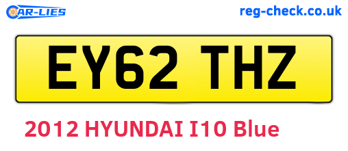 EY62THZ are the vehicle registration plates.