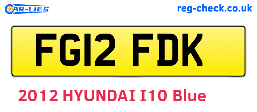 FG12FDK are the vehicle registration plates.