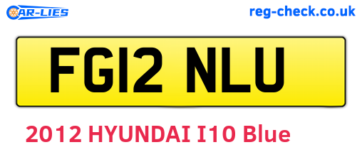 FG12NLU are the vehicle registration plates.