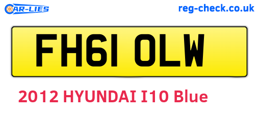 FH61OLW are the vehicle registration plates.