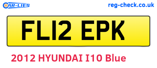 FL12EPK are the vehicle registration plates.
