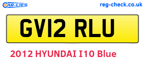 GV12RLU are the vehicle registration plates.