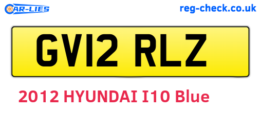 GV12RLZ are the vehicle registration plates.