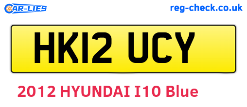 HK12UCY are the vehicle registration plates.
