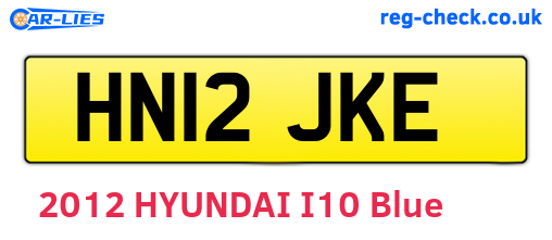 HN12JKE are the vehicle registration plates.