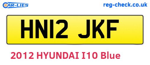 HN12JKF are the vehicle registration plates.