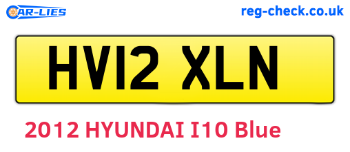 HV12XLN are the vehicle registration plates.