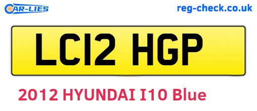 LC12HGP are the vehicle registration plates.