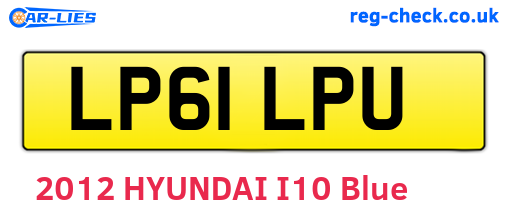 LP61LPU are the vehicle registration plates.