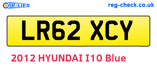 LR62XCY are the vehicle registration plates.