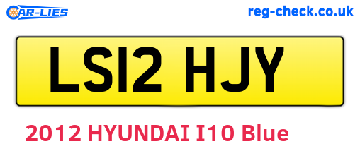 LS12HJY are the vehicle registration plates.