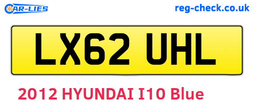LX62UHL are the vehicle registration plates.