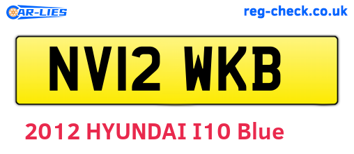 NV12WKB are the vehicle registration plates.