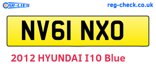 NV61NXO are the vehicle registration plates.