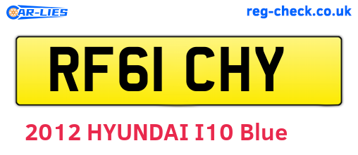 RF61CHY are the vehicle registration plates.
