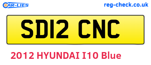 SD12CNC are the vehicle registration plates.