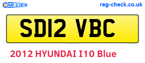 SD12VBC are the vehicle registration plates.