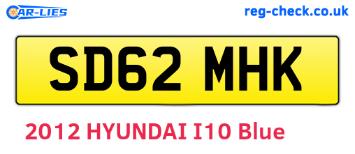 SD62MHK are the vehicle registration plates.