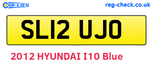 SL12UJO are the vehicle registration plates.