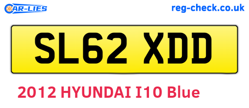 SL62XDD are the vehicle registration plates.