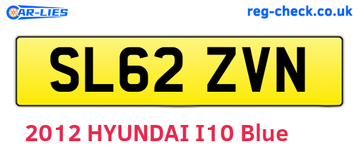 SL62ZVN are the vehicle registration plates.