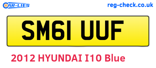 SM61UUF are the vehicle registration plates.