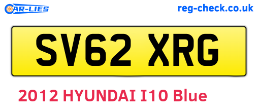 SV62XRG are the vehicle registration plates.