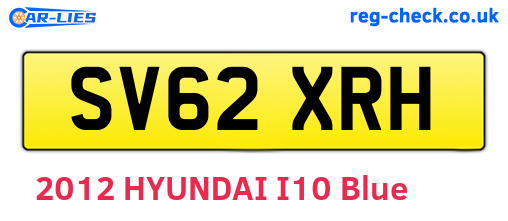 SV62XRH are the vehicle registration plates.