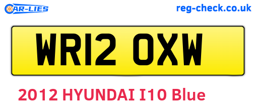 WR12OXW are the vehicle registration plates.