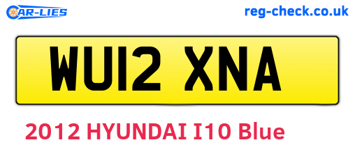 WU12XNA are the vehicle registration plates.