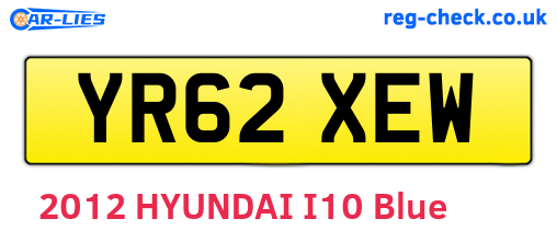 YR62XEW are the vehicle registration plates.