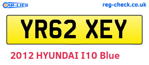 YR62XEY are the vehicle registration plates.