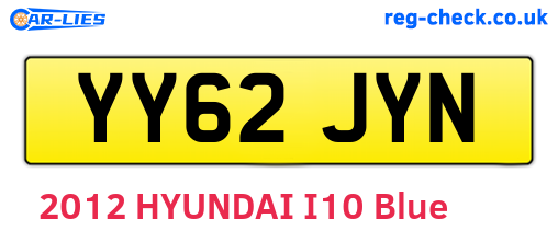 YY62JYN are the vehicle registration plates.