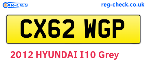 CX62WGP are the vehicle registration plates.