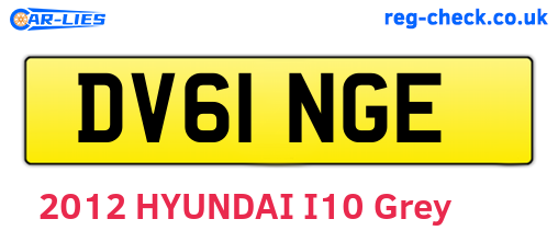 DV61NGE are the vehicle registration plates.