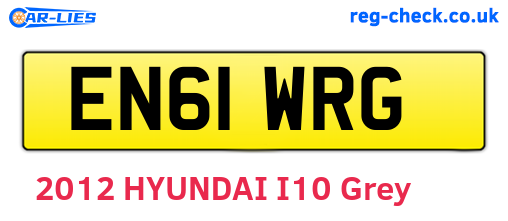 EN61WRG are the vehicle registration plates.