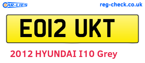 EO12UKT are the vehicle registration plates.