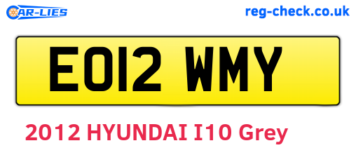 EO12WMY are the vehicle registration plates.