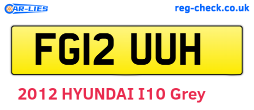 FG12UUH are the vehicle registration plates.