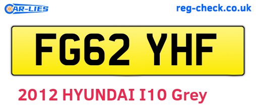 FG62YHF are the vehicle registration plates.